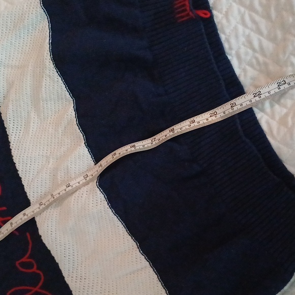 Sundry La mer navy & white striped crewneck embroidered sweater M - Picture 8 of 15